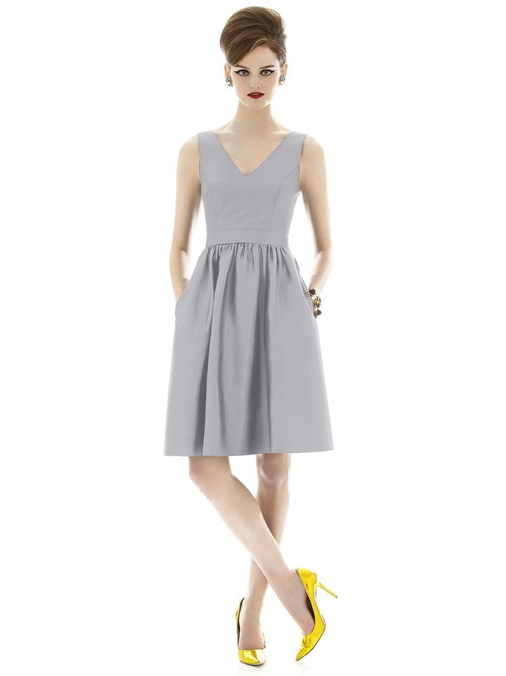 Alfred Sung - D640 Bridesmaid Dress In French Gray
