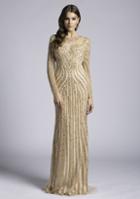 Lara Dresses - 33539 Bedazzled Illusion Jewel Sheath Dress