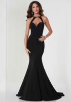 Tiffany Homecoming - 46114 Halter Jersey Trumpet Dress With Cutouts