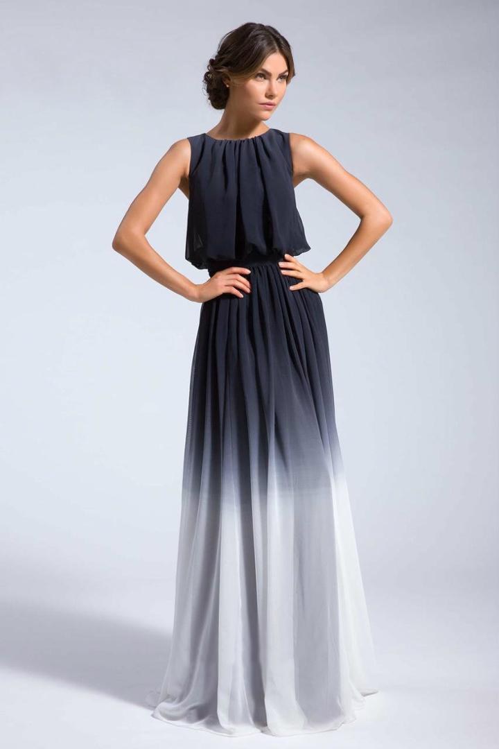 Ieena For Mac Duggal - 25190 Sleeveless Gown In Black / Ombre