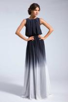 Ieena For Mac Duggal - 25190 Sleeveless Gown In Black / Ombre