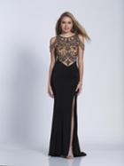 Dave & Johnny - 3460 Bedazzled Cold Shoulder Sheath Dress