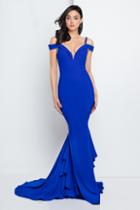 Terani Evening - 1723e4264 Beaded Straps Off-shoulder Evening Gown