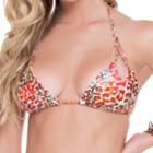 Luli Fama - Reversible Zig Zag Knotted Cut Out Triangle Top In Multicolor