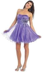 May Queen - Adorable Sequined Strapless Semi-sweetheart Short Tulle Dress Mq965