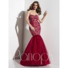 Panoply - Strapless Sweetheart Brocade-like Mermaid Gown 14829