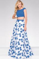 Jovani - Jvn47874 Two Piece Fitted Floral Dress