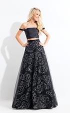 Rachel Allan - 6093 Floral Sequined Off Shoulder Gown