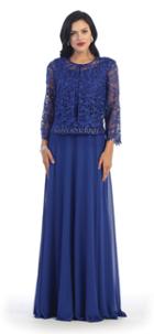 Exquisite Bateau A-line Long Dress With Lace Jacket
