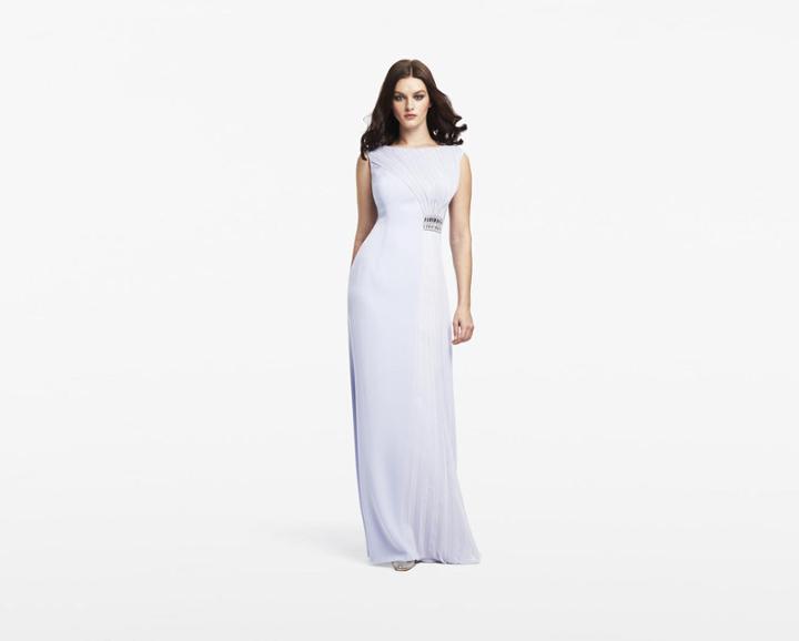 Daymor Couture - Ruched Rhinestone Embellished Gown 164