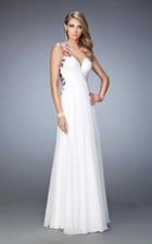 La Femme - 22610 Sleeveless Floral Applique Evening Gown