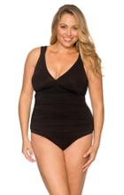 Curve Swimwear Black 384 Shirred 1 Pc One Pc