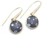 Nina Nguyen Jewelry - Petite Round Gold & Oxidized Earrings