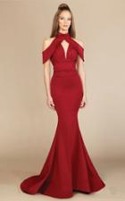 Mnm Couture - S0005 High Neck With Cold Shoulders Gown