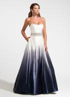 Ashley Lauren - 1129 Strapless Ombre Evening Gown