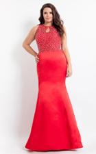 Rachel Allan Curves - 6339 Sleeveless Satin Mermaid Gown