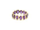 Tresor Collection - Gemstone Stackable Ring Band In 18k Yellow Gold Amethyst