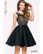 Jovani - 45155 Fit And Flare Little Black Dress