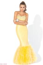 Blush - Radiant Sweetheart Tulle Mermaid Gown 9300