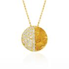 Logan Hollowell - New! 18k First Quarter Moon Phase Coin Necklace