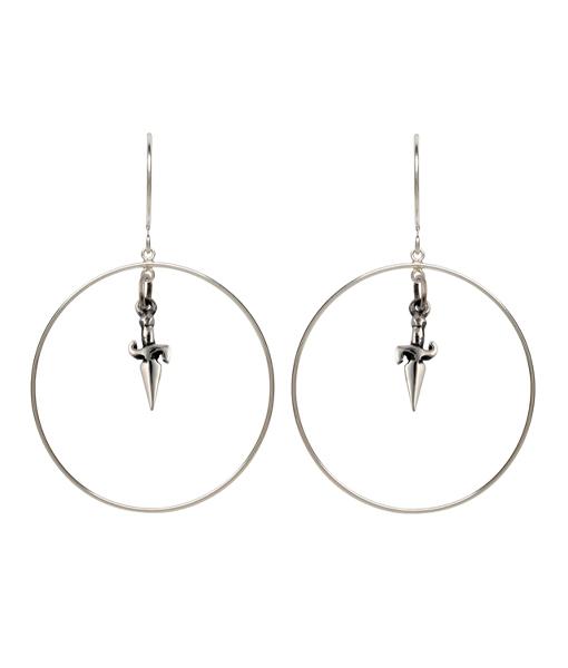Femme Metale Jewelry - Lil Dagger Hoop Earrings