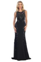 May Queen - Mesmerizing Beaded And Laced Mermaid Dress Rq7374