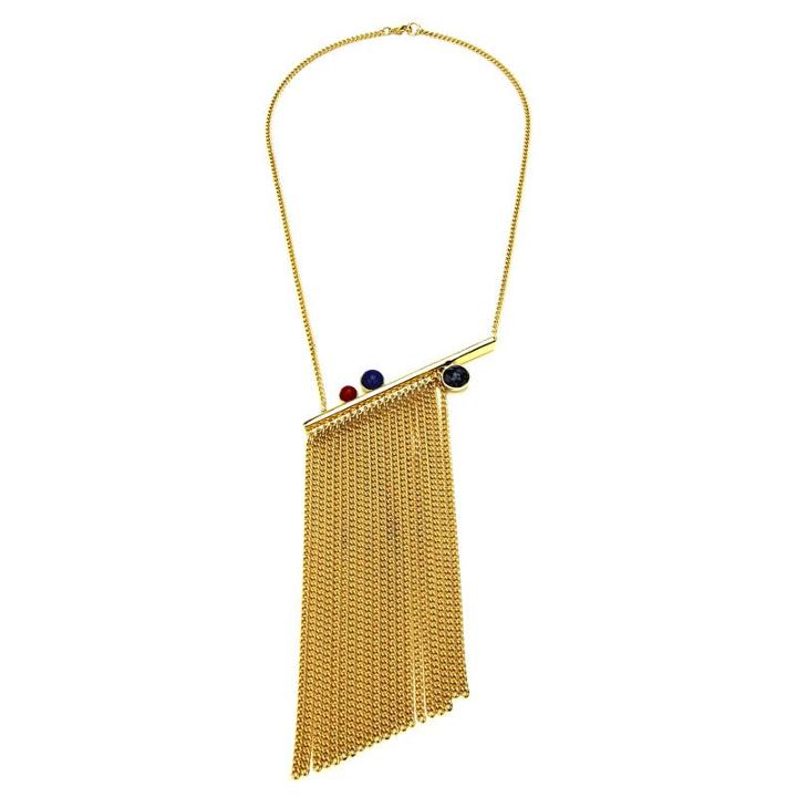 Ben-amun - Seville Nights Stone Bar Necklace With Tassel