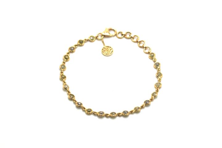 Tresor Collection - Rose Cut Raw Diamond Bracelet In 18k Yellow Gold