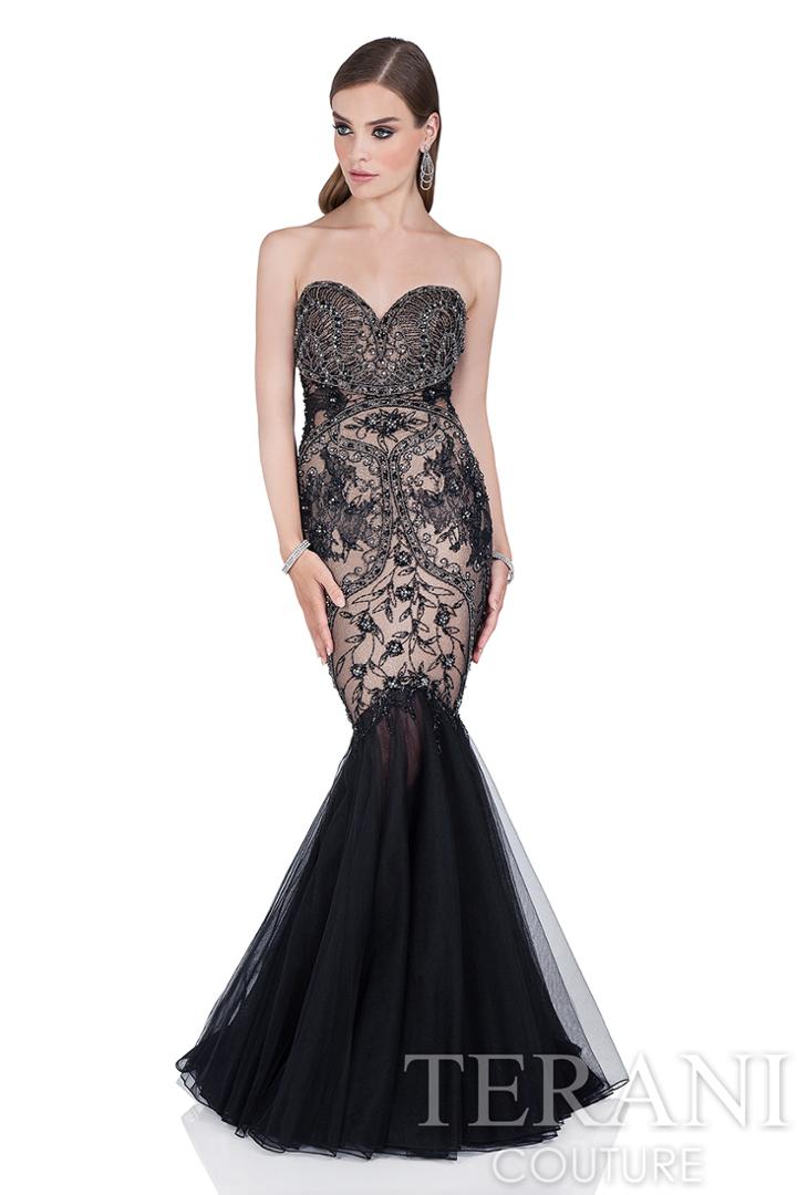 Terani Evening - Dazzling Beaded Sweetheart Neck Polyester Mermaid Gown 1611e0195a