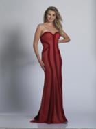 Dave & Johnny - A5778 Sassy Strapless Sheer Lined Evening Gown