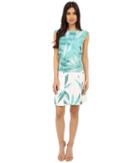 Donna Morgan - Cap Sleeve Aquarelle Drop Waist Dress