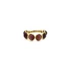 Tresor Collection - Garnet Round Rose Cut Top Ring Band In 18k Yellow Gold