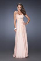 La Femme - 19759 Crystal Adorned Strapless Sweetheart Empire Gown