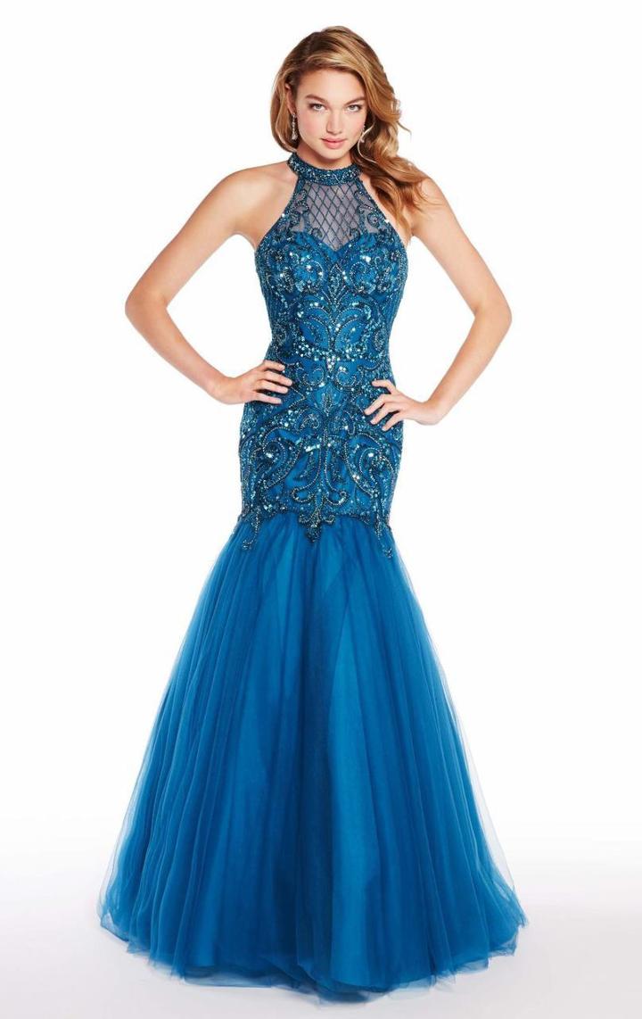 Alyce Paris - 60232 Embellished High Halter Trumpet Gown