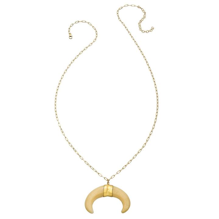 Heather Hawkins - The Shining Necklace In Ox Bone Double Horn
