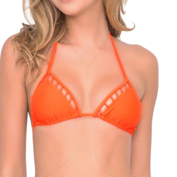 Luli Fama - Verano De Rumba Suspended Strings Triangle Top In Flame (l401222)