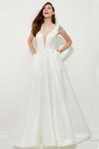 Angela And Alison - 81088 Embellished Plunging V-neck Ballgown