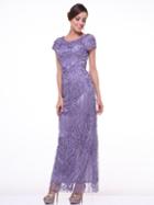 Cinderella Divine - Cap Sleeve Soutache Embellished Sheath Dress