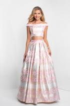 Blush - 5657 Floral Off Shoulder Ballgown