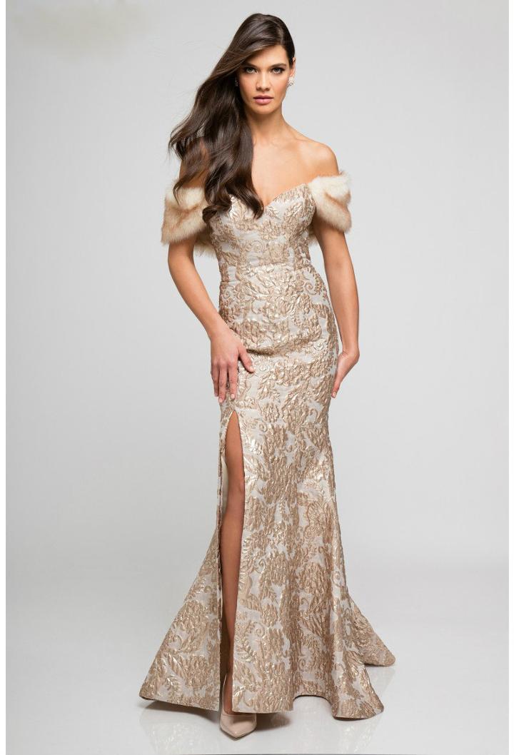 Terani Evening - 1721m4315 Embroidered Sweetheart Trumpet Dress