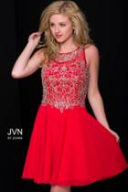 Jovani - Elegant Cocktail Dress In Jeweled Bodice Jvn41689