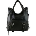 Joelle Hawkens By Treesje - Highland Tall Satchel Perforated Cow Leather / Black