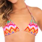 Luli Fama - Sunkissed Laughter Rev Zig-zag Knotted Cut O Tri Top In Multicolor (l445206)