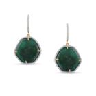 Tresor Collection - 18k Yellow Gold Earring With Emerald Slice & Diamond 1327863236