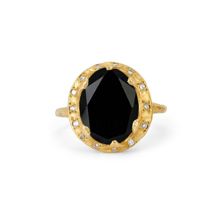 Logan Hollowell - New! Queen Diamond And Oval Onyx Ring