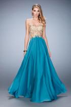 La Femme - 22504 Gilded Sweetheart A-line Dress