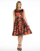Mac Duggal Fabulouss - 77347f Rose Print Sleeveless Cocktail Dress