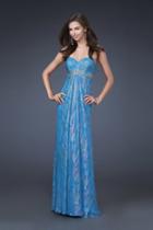 La Femme - Iridescent Strapless Sweetheart Long Sheath Dress 16189