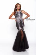 Milano Formals - Shimmering Black Trumpet Gown E1736