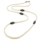Ben-amun - Pearl Necklace With Crystal Rondelles